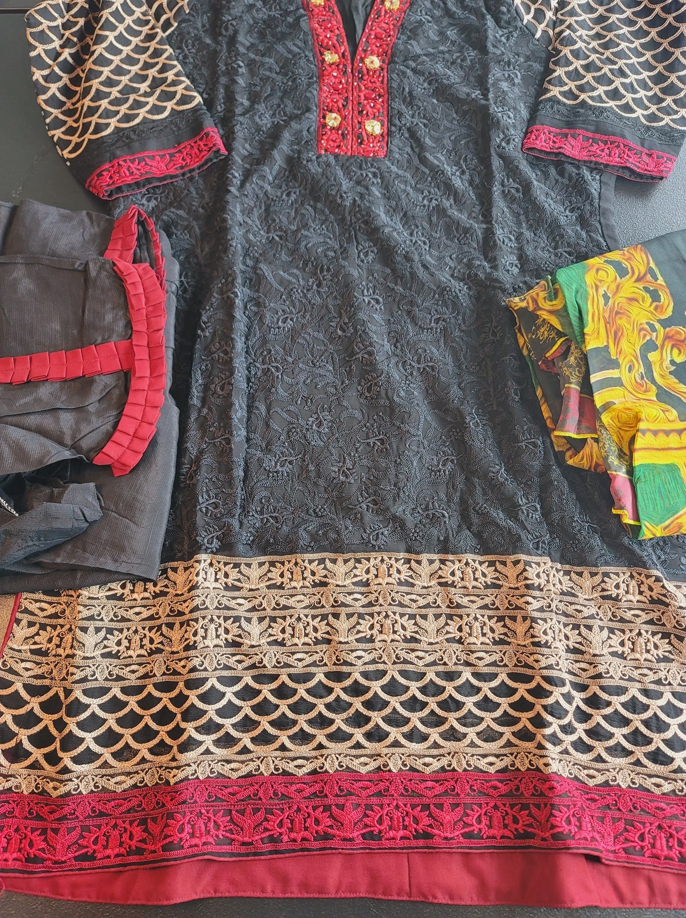 Pakistani Stitched Embroidery Party Wear Dresses Ready To Ship