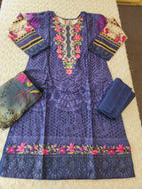 Pakistani Stitched lawn Embroidered Salwar kameez ready to ship