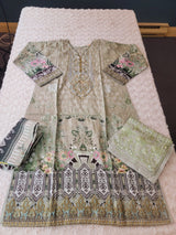 Pakistani Stitched lawn Embroidered Salwar kameez ready to ship