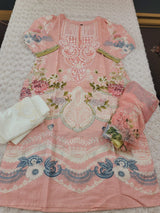 Indian Cotton Stitched Embroidery Suit Ready To Ship