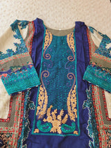 Pakistani Stitched lawn Embroidered Salwar kameez ready to ship