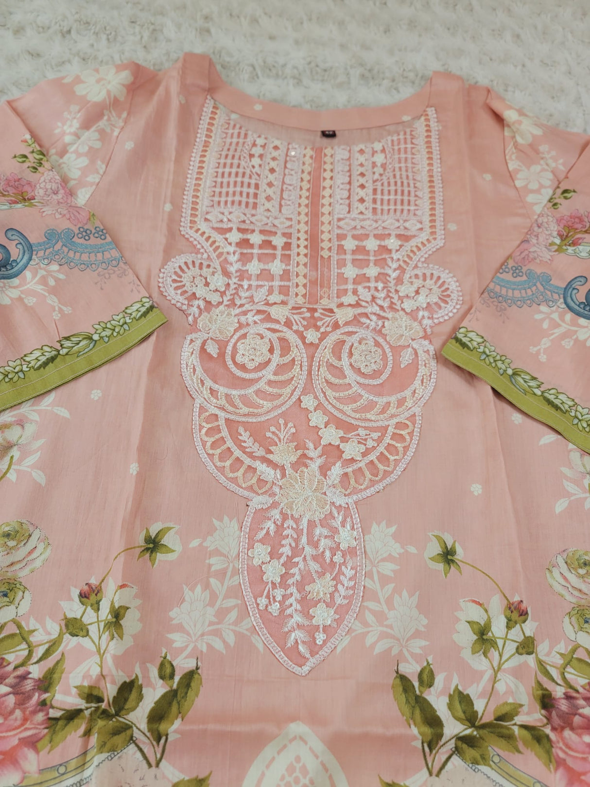 Indian Cotton Stitched Embroidery Suit Ready To Ship