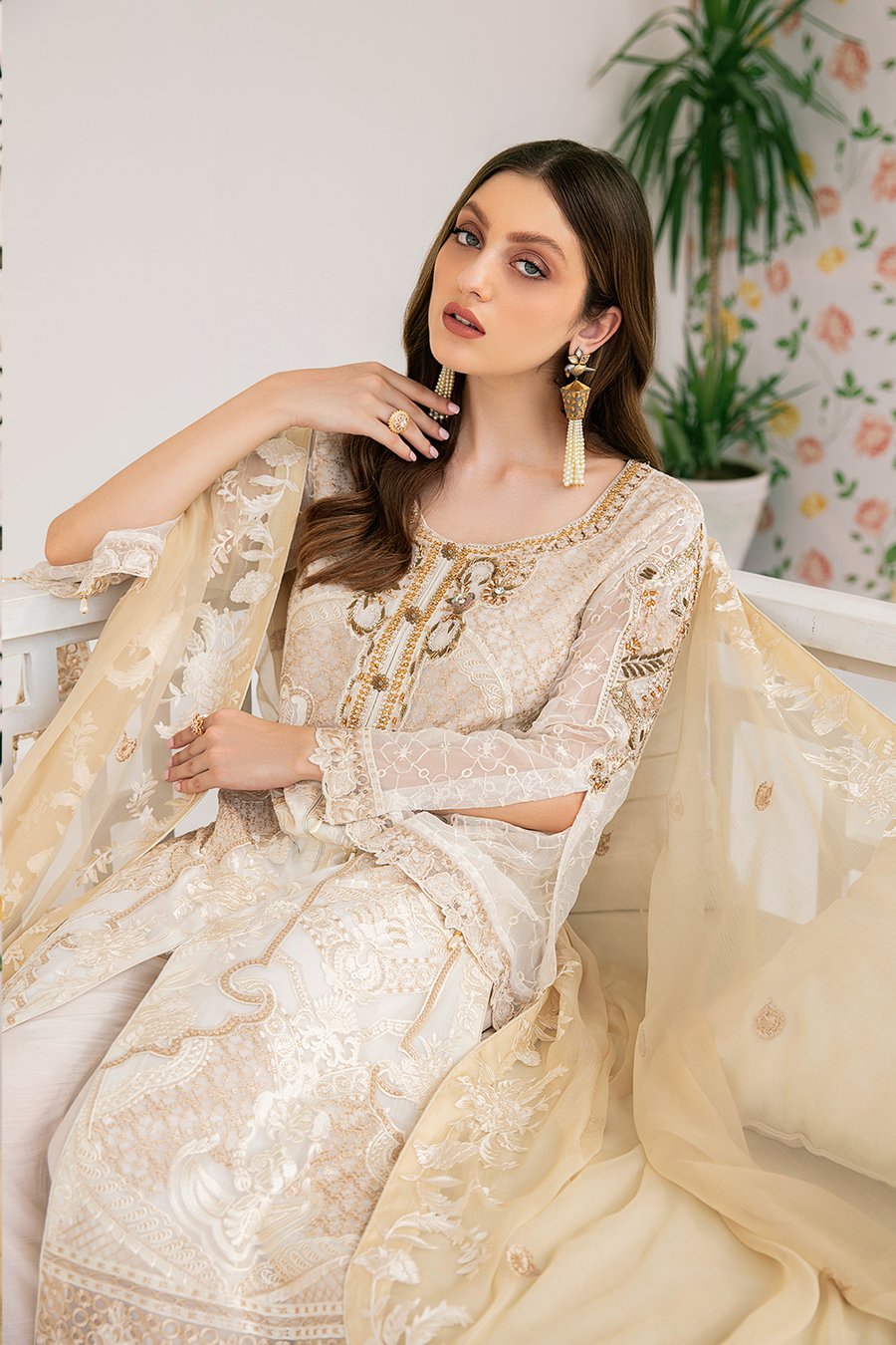 Minhal Luxury Chiffon Embroidered 2021 -100% Original Guaranteed