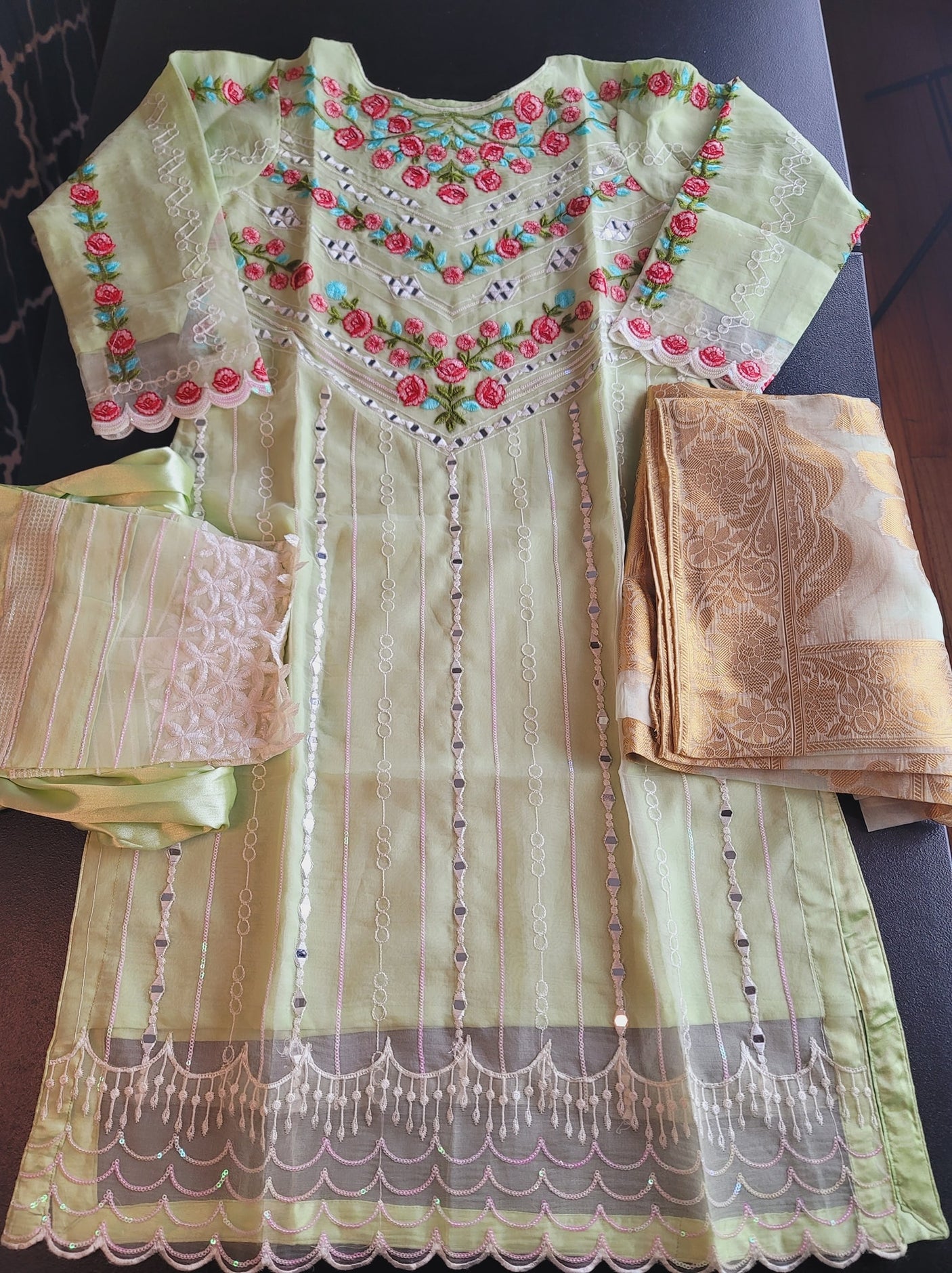 Pakistani Stitched Embroidery Party Wear Dresses Ready To Ship