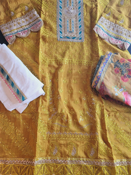 Pakistani Stitched Embroidery Party Wear Dresses Ready To Ship