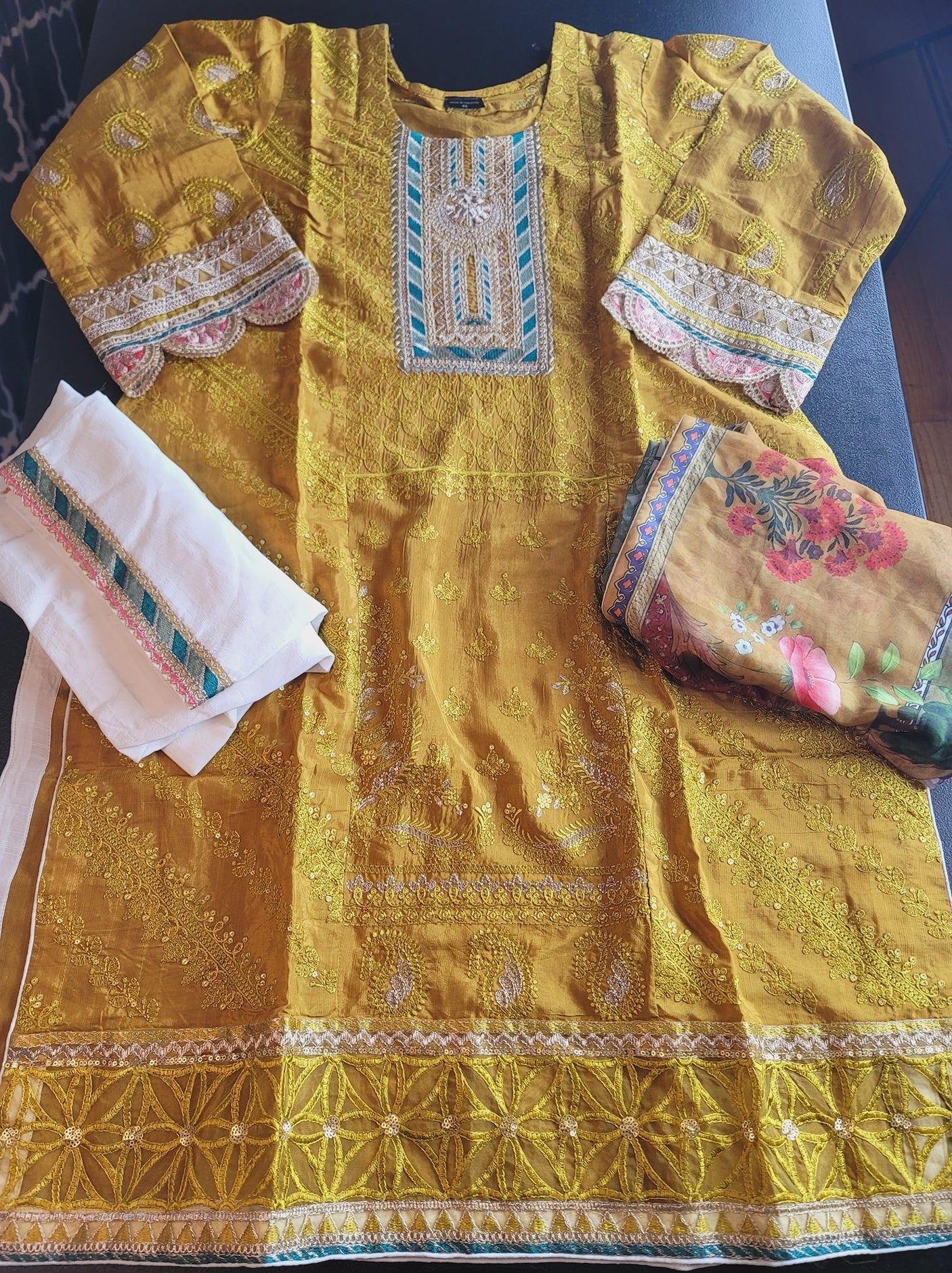 Pakistani Stitched Embroidery Party Wear Dresses Ready To Ship