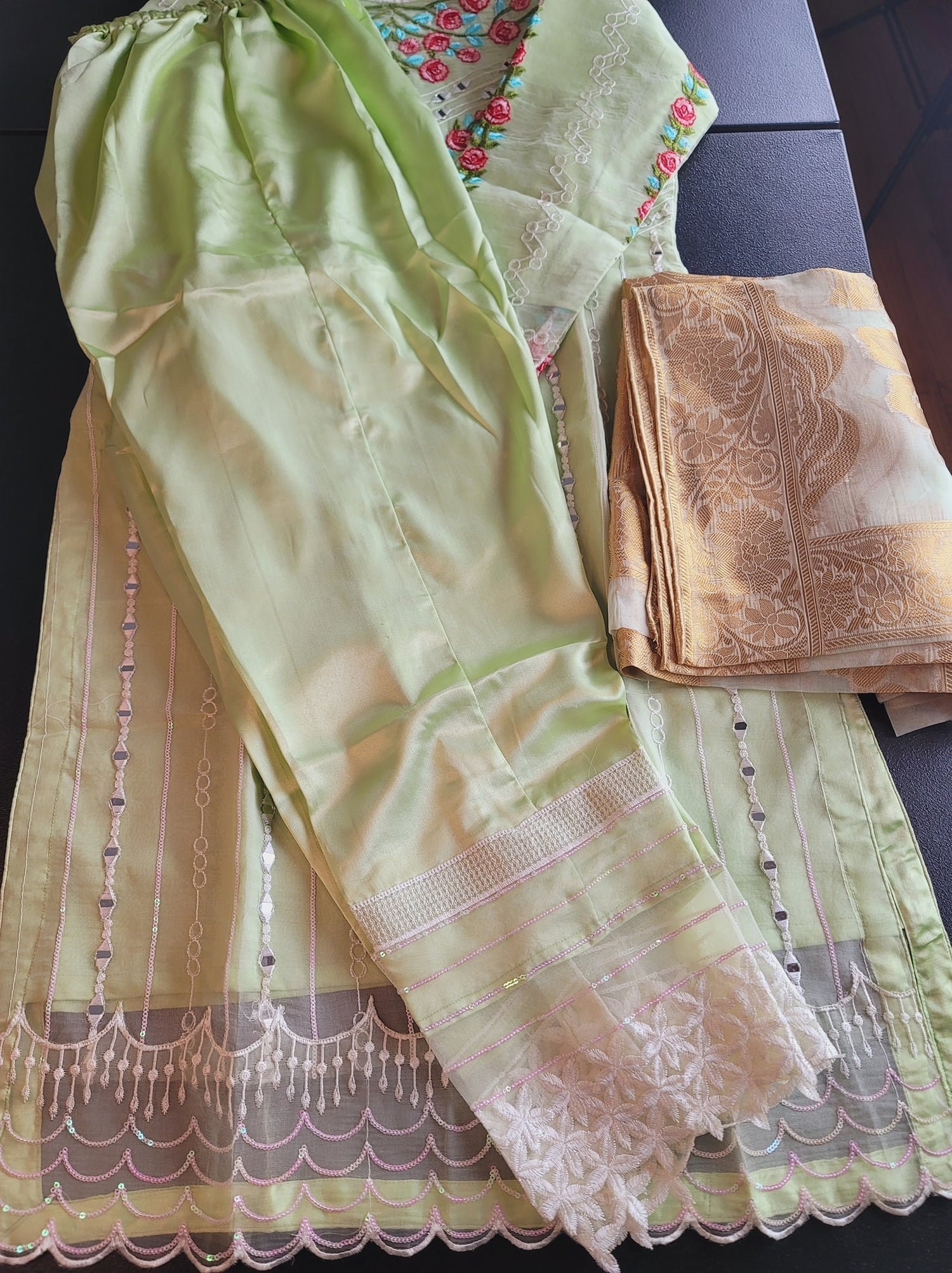 Pakistani Stitched Embroidery Party Wear Dresses Ready To Ship