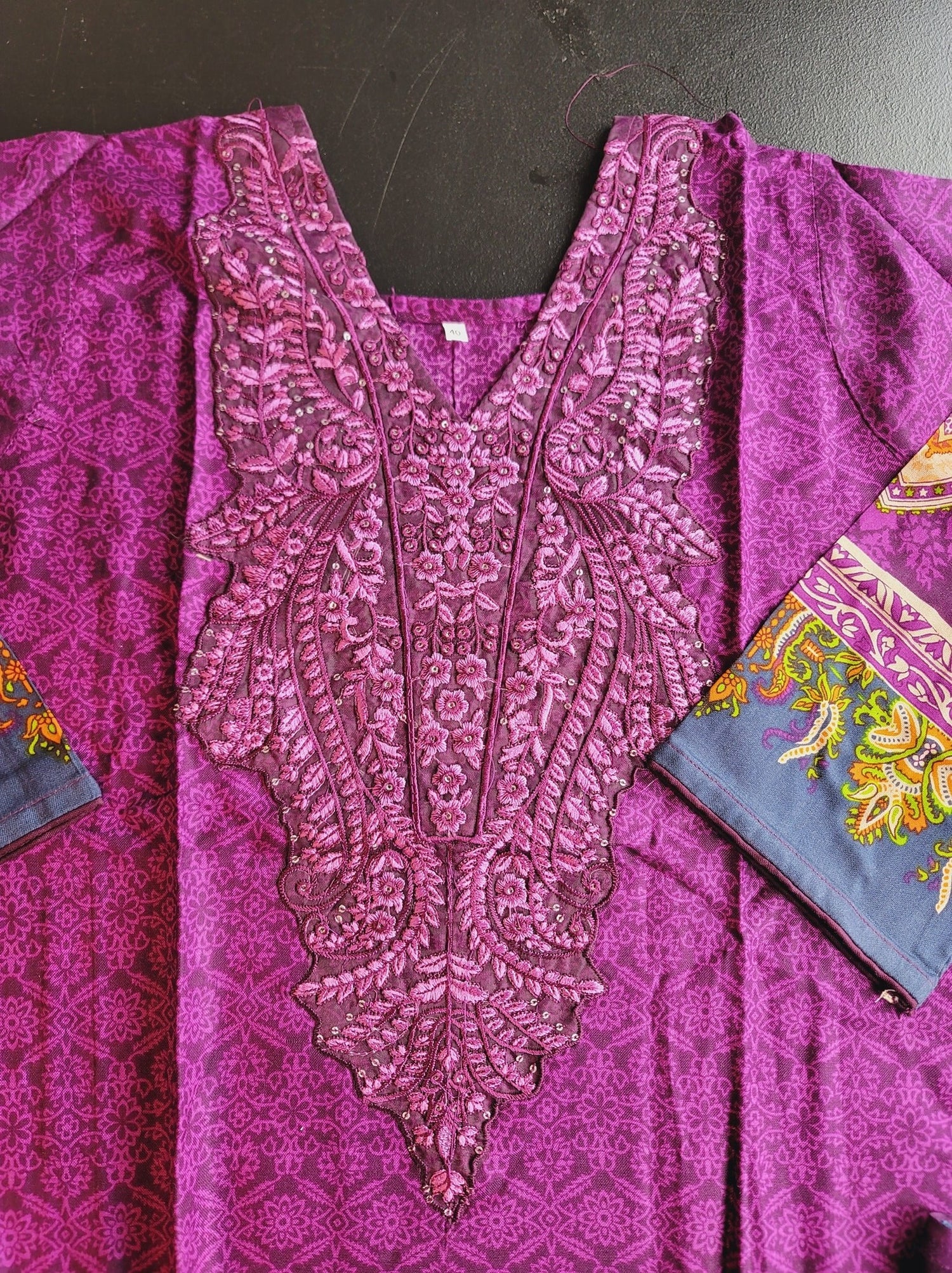 Pakistani linen Embroidered Salwar kameez Ready To Ship