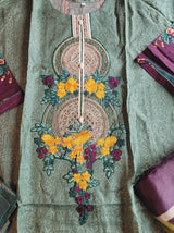 Pakistani linen Embroidered Salwar kameez Ready To Ship
