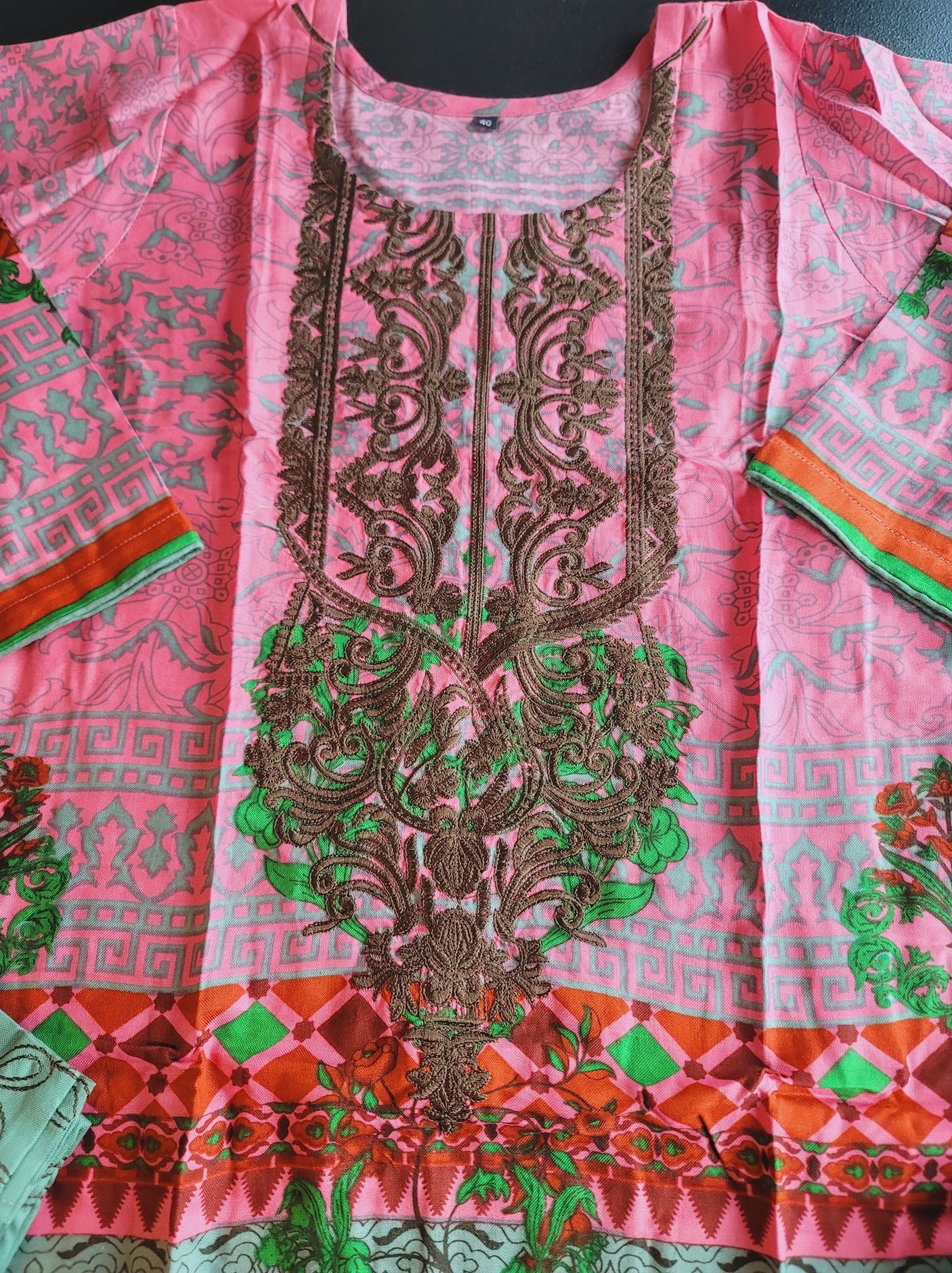Pakistani Linen Embroidered Salwar kameez Ready To Ship