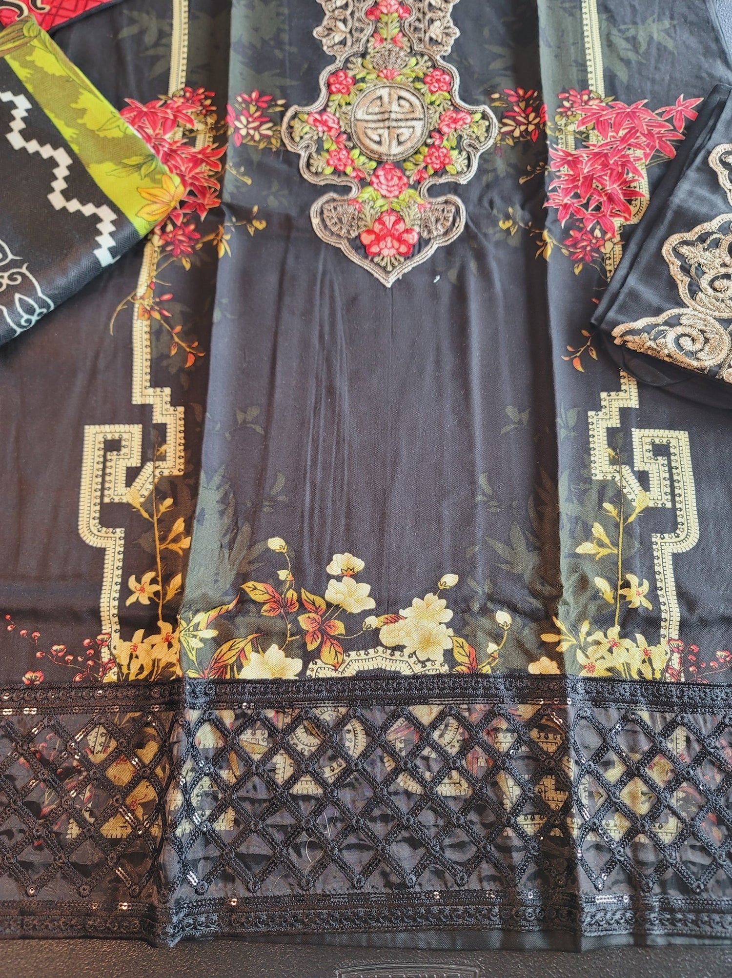 Pakistani Linen Embroidered Salwar kameez Ready To Ship