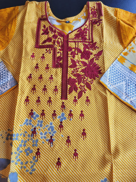 Pakistani Linen Embroidered Salwar kameez Ready To Ship