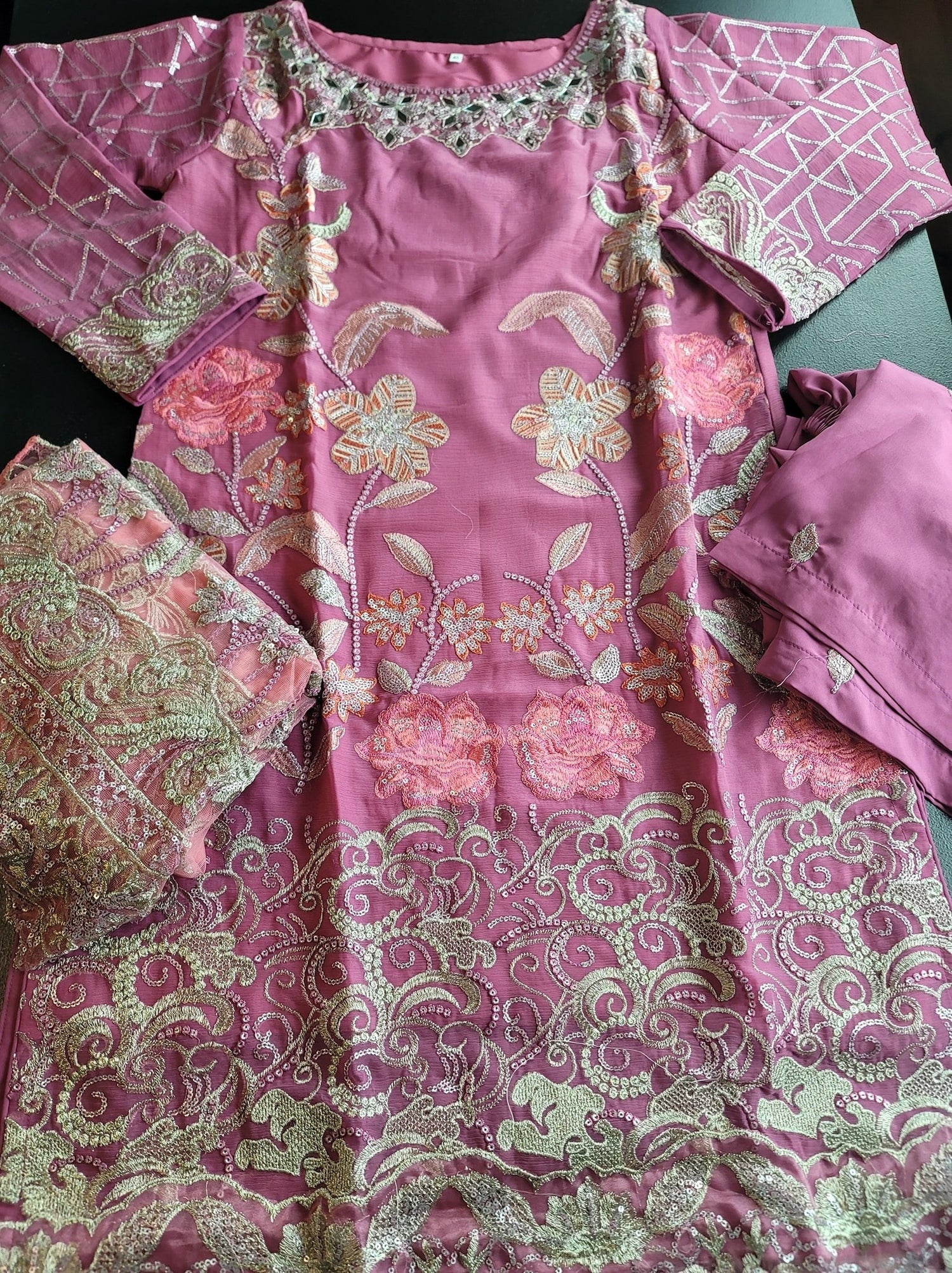 Pakistani Stitched Embroidery Party Wear Dresses Ready To Ship