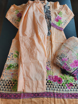 Indian Cotton Stitched Embroidery Suit Ready To Ship