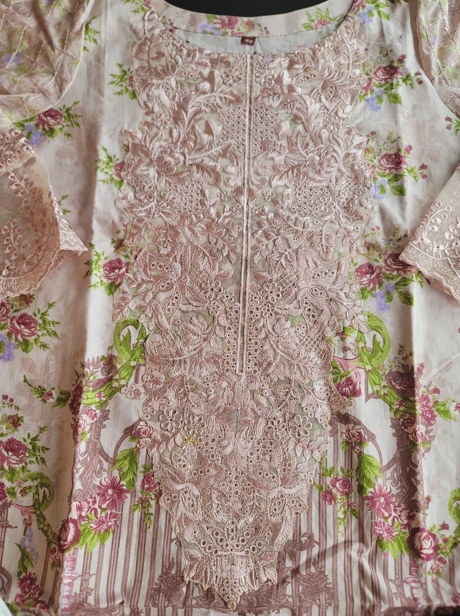 Indian Cotton Stitched Embroidery Suit Ready To Ship