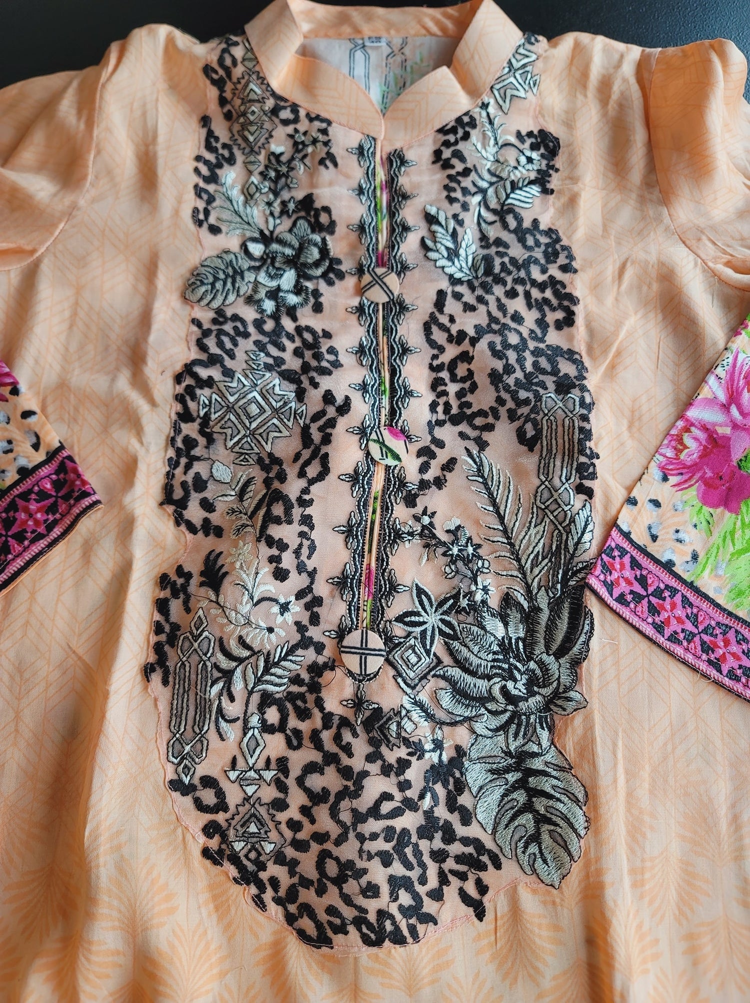 Indian Cotton Stitched Embroidery Suit Ready To Ship