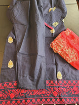 Indian Cotton Stitched Embroidery Suit Ready To Ship