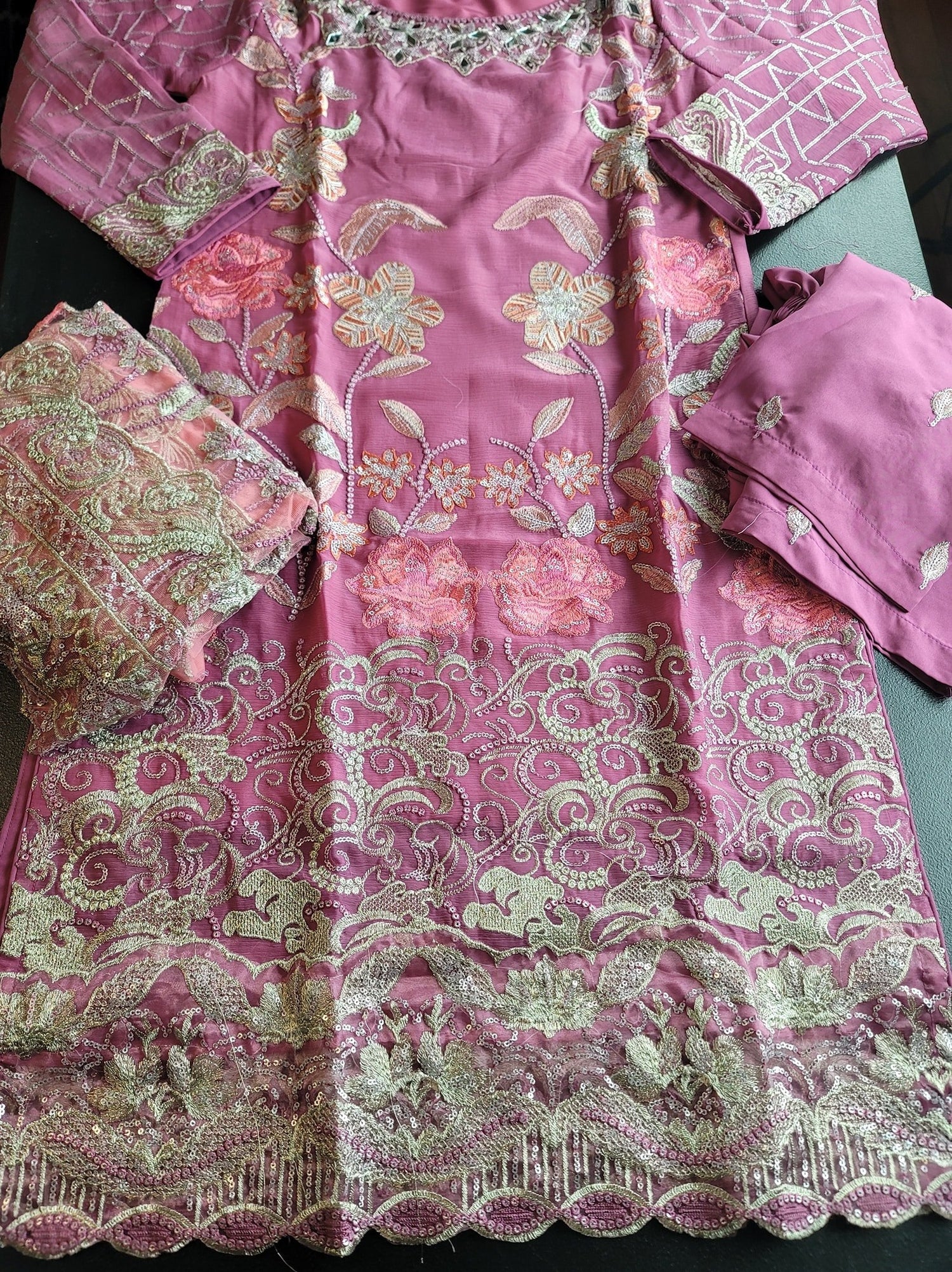 Pakistani Stitched Embroidery Party Wear Dresses Ready To Ship