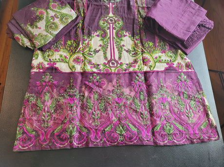 Indian Cotton Stitched Embroidery Suit Ready To Ship