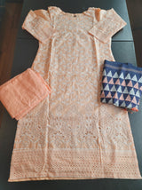 Indian Cotton Stitched Embroidery Suit Ready To Ship