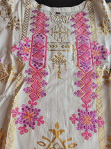 Indian Cotton Stitched Embroidery Suit Ready To Ship