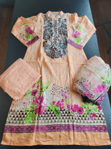 Indian Cotton Stitched Embroidery Suit Ready To Ship