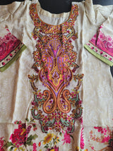 Indian Cotton Stitched Embroidery Suit Ready To Ship