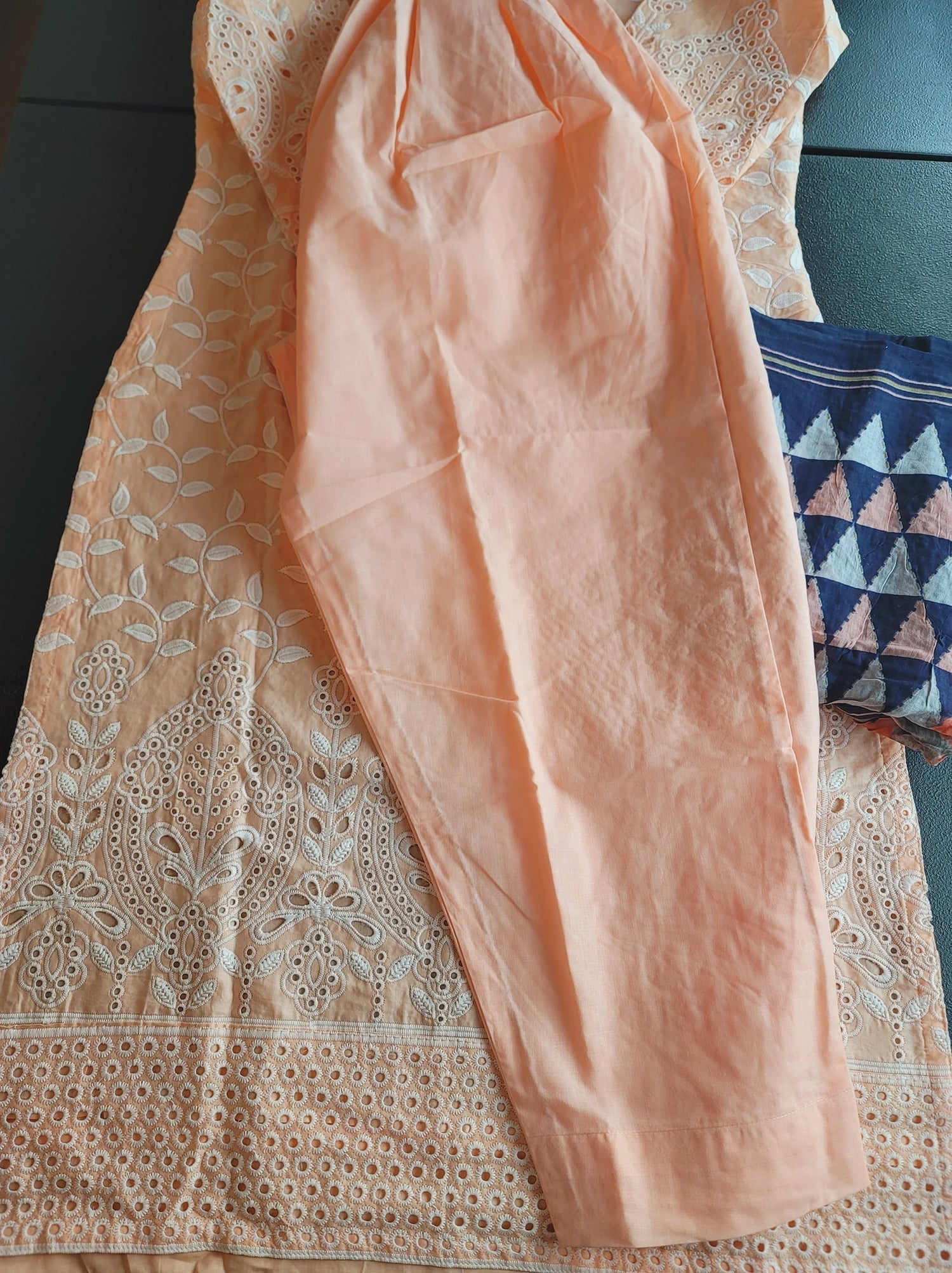 Indian Cotton Stitched Embroidery Suit Ready To Ship