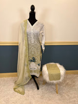 Pakistani Stitched Embroidered lawn Salwar kameez ready to ship