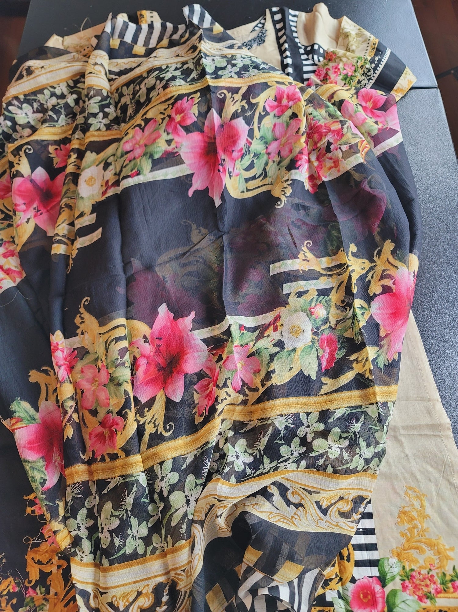 Indian Cotton Stitched Embroidery Suit Ready To Ship