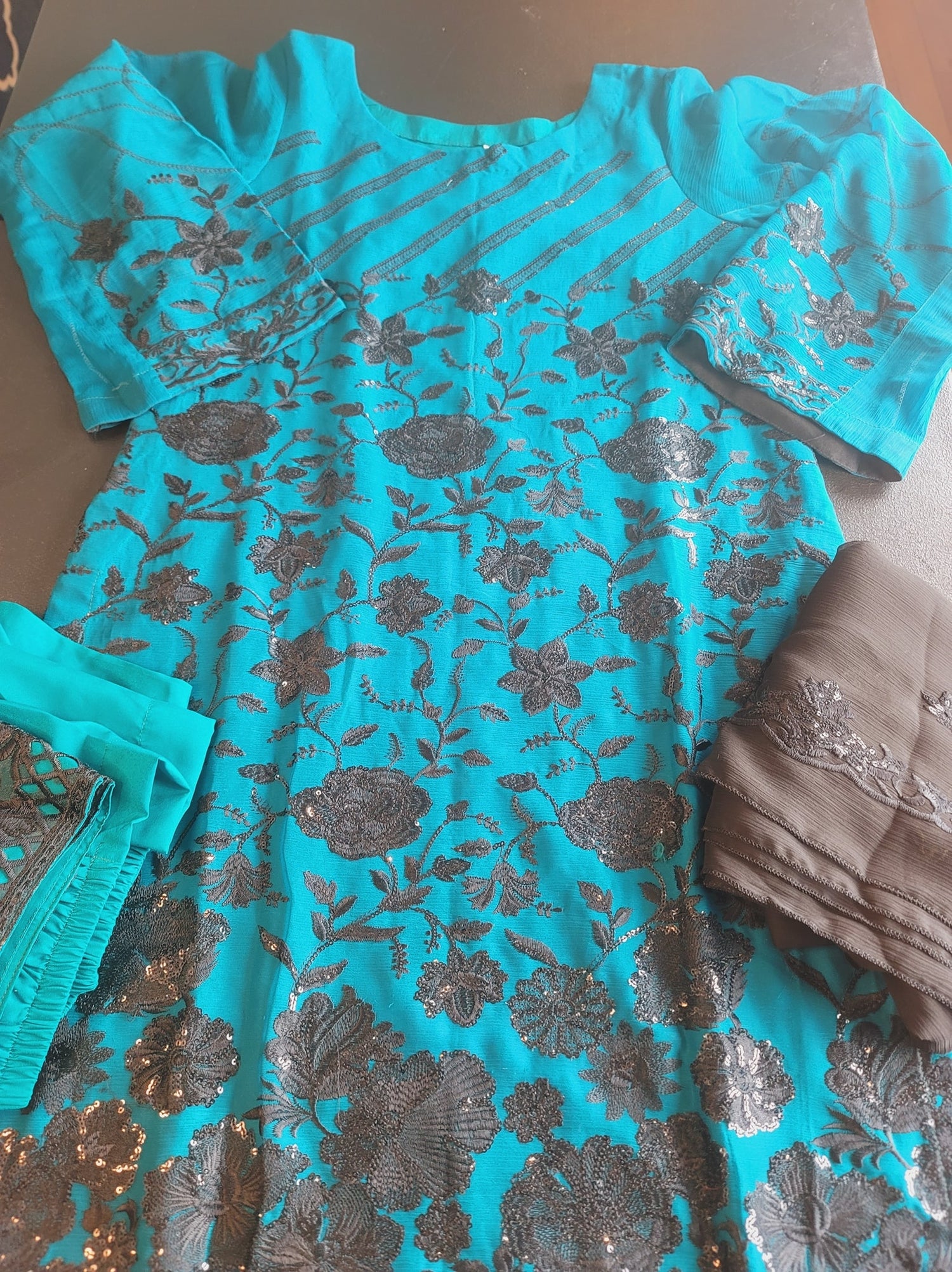 Pakistani Stitched Embroidery Party Wear Dresses Ready To Ship