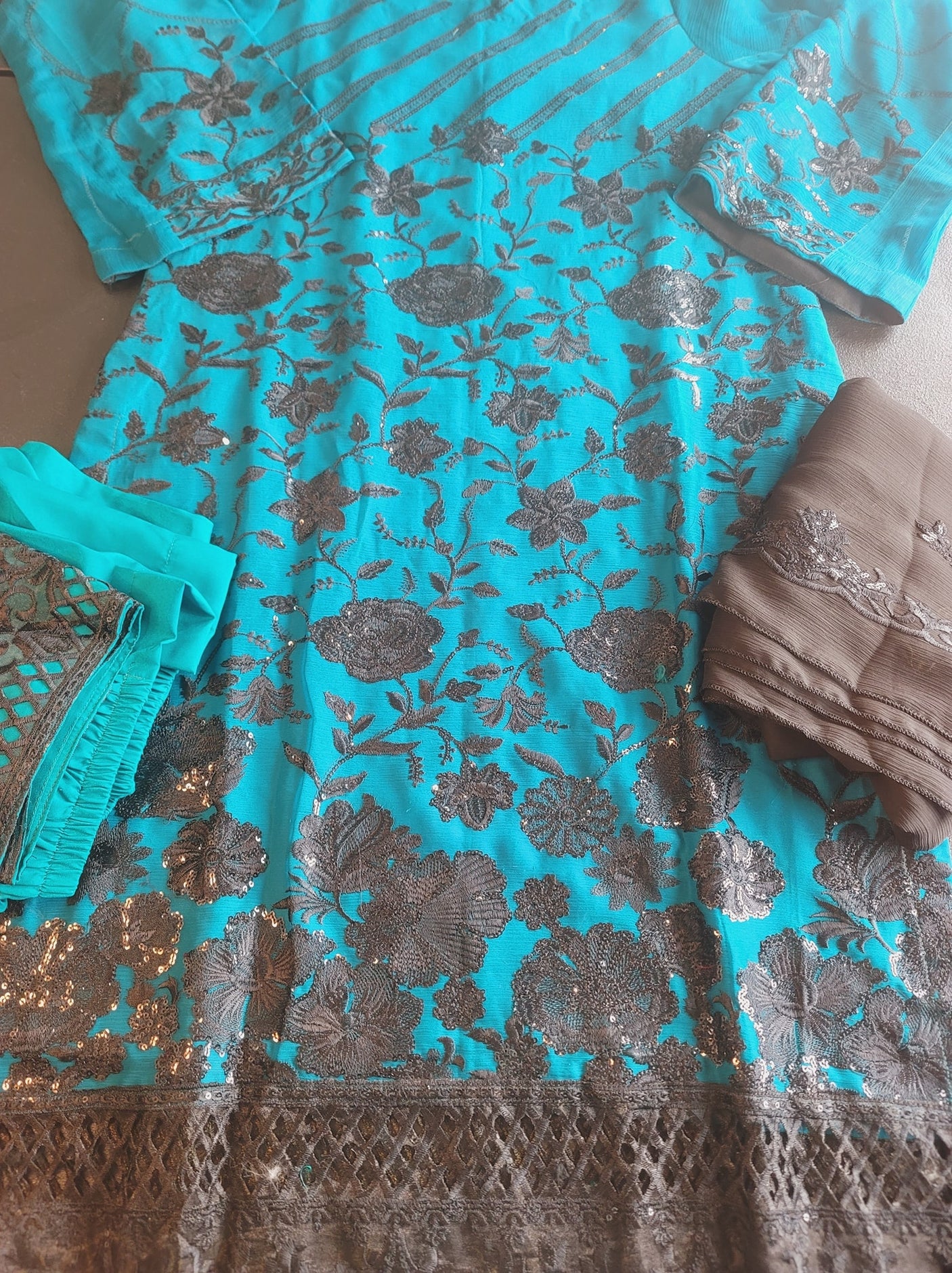 Pakistani Stitched Embroidery Party Wear Dresses Ready To Ship