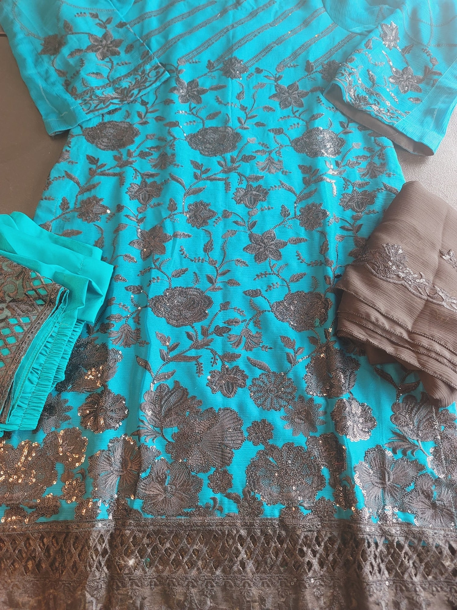 Pakistani Stitched Embroidery Party Wear Dresses Ready To Ship