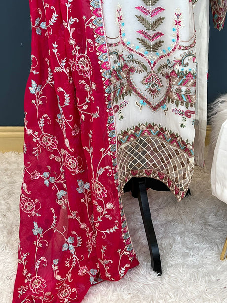 Pakistani Stitched Embroidery Party Wear Dresses Ready To Ship