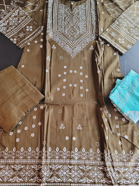 Pakistani Lawn Embroidered Salwar kameez Ready To Ship