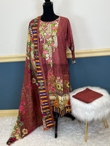 Pakistani Stitched Embroidered lawn Salwar kameez ready to ship