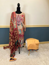 Pakistani Stitched Embroidered lawn Salwar kameez ready to ship