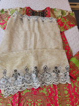 Pakistani Stitched lawn Embroidered Salwar kameez ready to ship