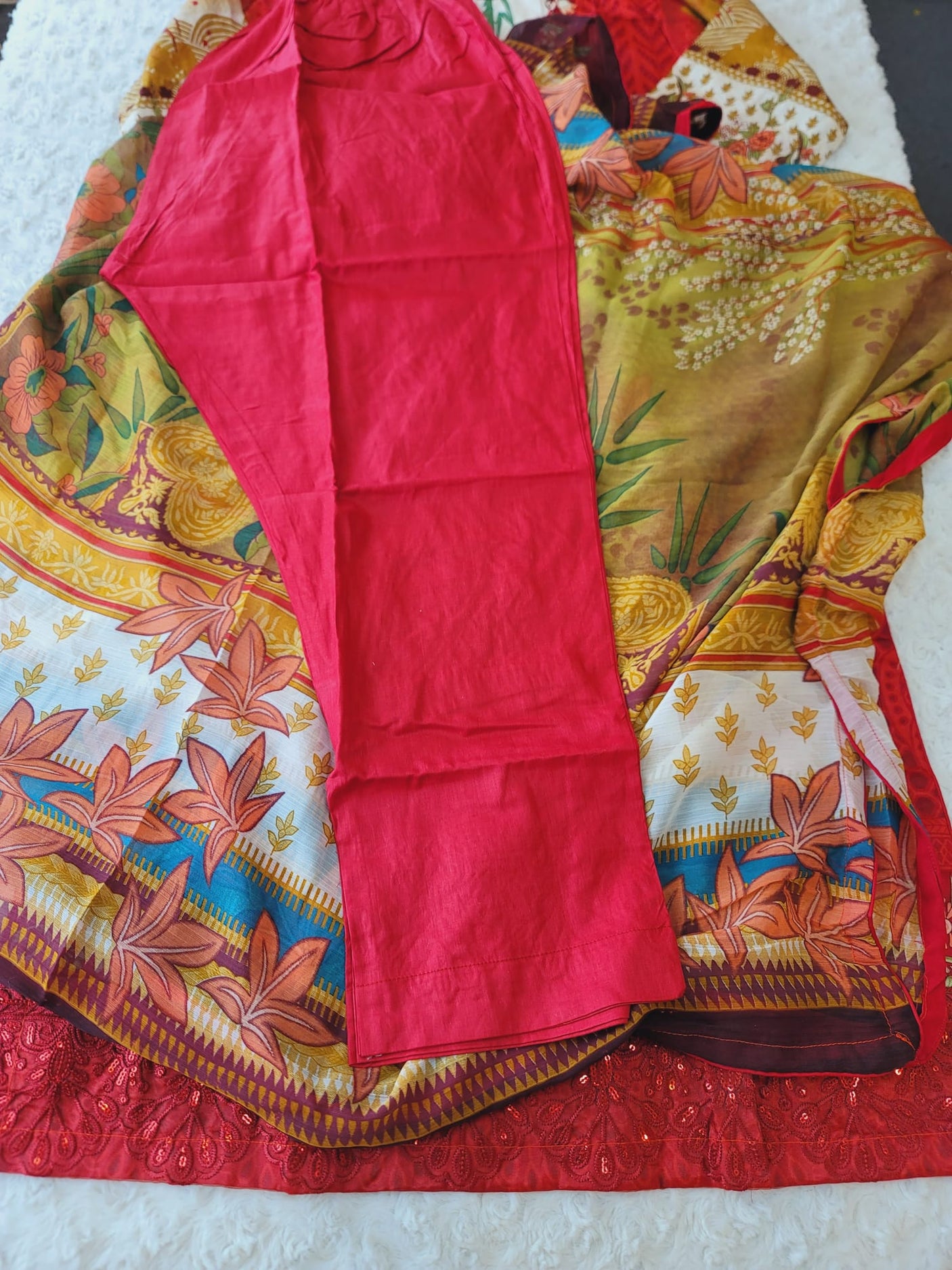 Pakistani Stitched lawn Embroidered Salwar kameez ready to ship