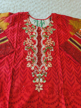 Pakistani Stitched lawn Embroidered Salwar kameez ready to ship