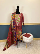 Pakistani Stitched Embroidered lawn Salwar kameez ready to ship