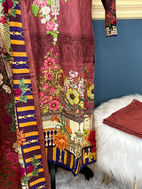 Pakistani Stitched Embroidered lawn Salwar kameez ready to ship