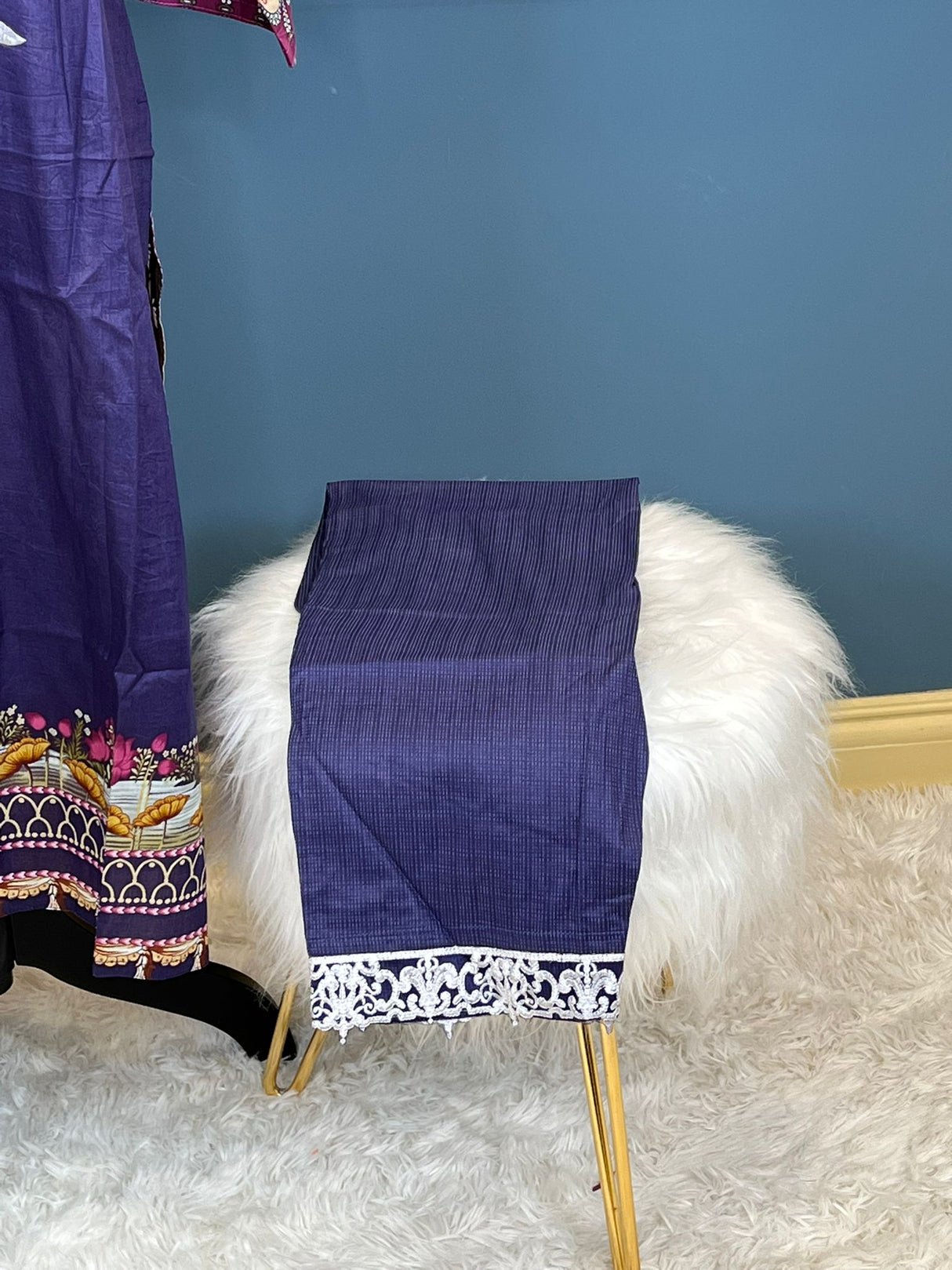 Indian Cotton Stitched Embroidery Suit Ready To Ship