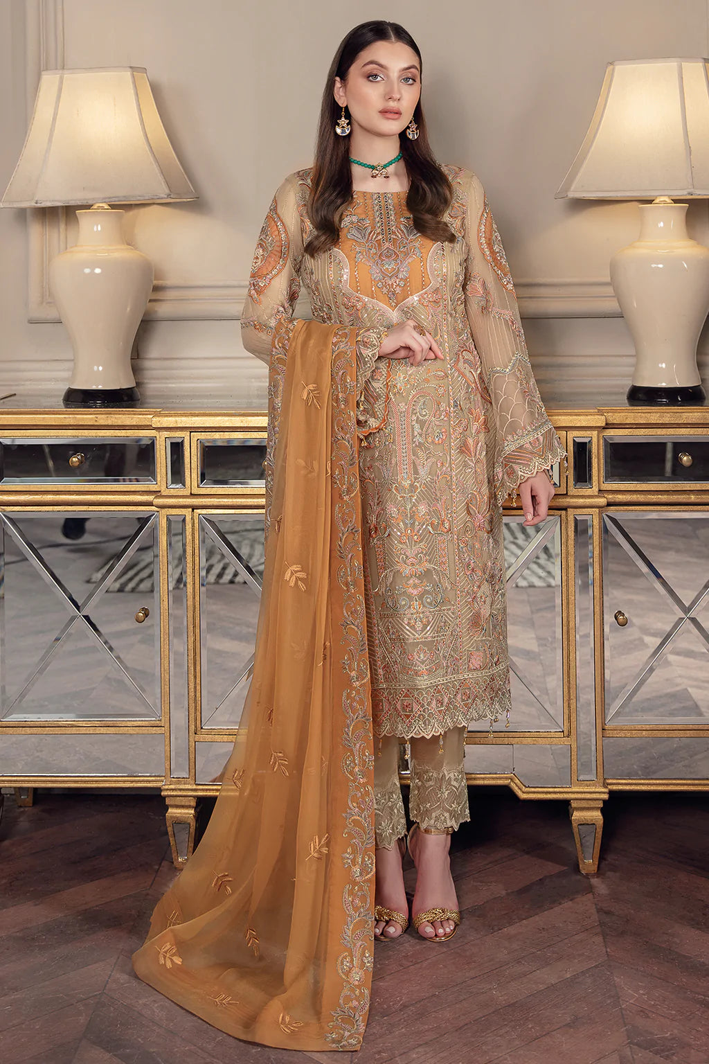 Chevron by Ramsha Luxury Chiffon Embroidered Collection