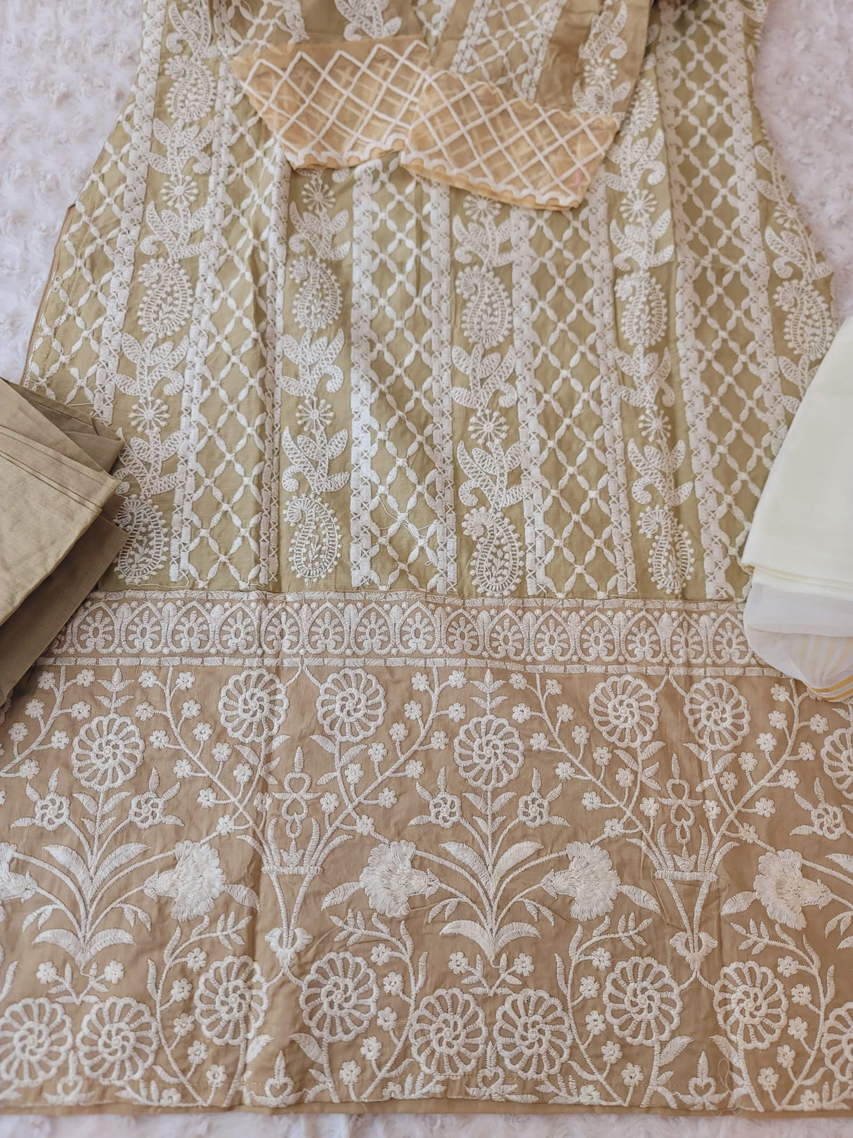 Indian Cotton Stitched Embroidery Suit Ready To Ship