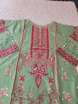 Pakistani Stitched lawn Embroidered Salwar kameez ready to ship