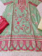 Pakistani Stitched lawn Embroidered Salwar kameez ready to ship