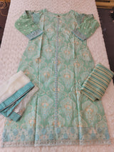 Indian Cotton Stitched Embroidery Suit Ready To Ship