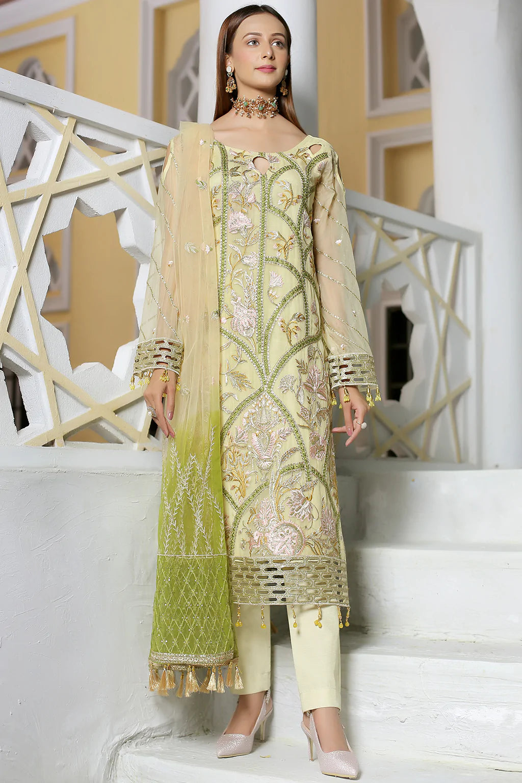 La'Fleur By Maryam's Chiffon Embroidered Collection