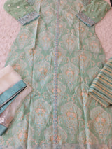 Indian Cotton Stitched Embroidery Suit Ready To Ship